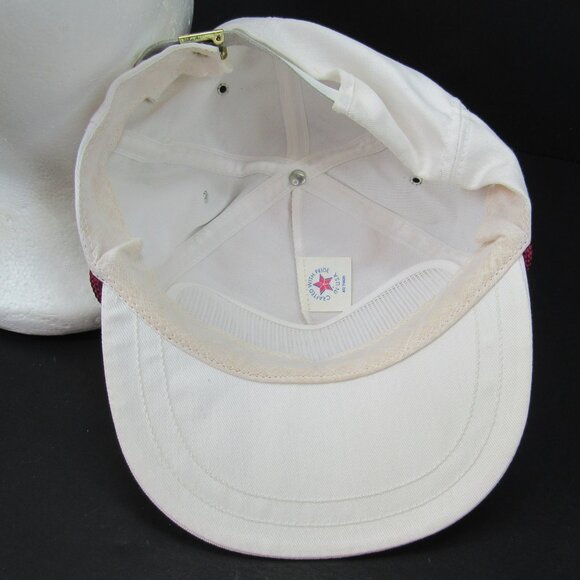 First Macon Bank & Trust Graphic Logo Men White Wide Brim Adj Strap Back Cap Hat - Picture 9 of 10
